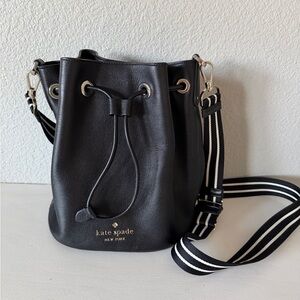 Kate Spade Black Drawstring Crossbody Bag